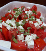 Tomaten met feta uit de oven - foto: Irene van Gent