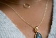 vergulde ketting met labradoriet